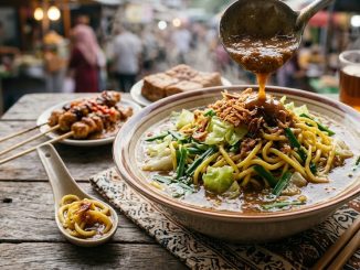 Ingin menikmati kuliner khas Wonosobo? Coba resep mie ongklok kuah kental gurih berbalut ebi ini. Praktis, lezat, dan dijamin menggugah selera!